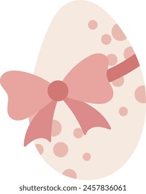 Easter Egg With Bow Vector Illustration