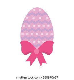 easter egg with bow vector illustration eps 10