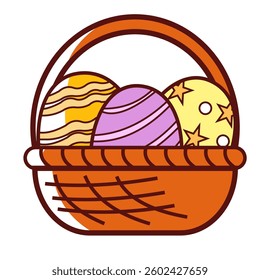 easter egg in the bucket vector design