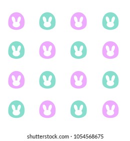 Easter egg and bunny background. Vector
