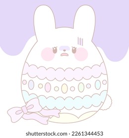 Easter egg bunny Depressed scene