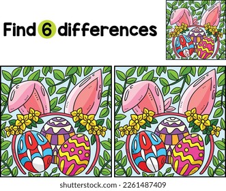 Easter Egg Bunny Ear Headband Find The Differences