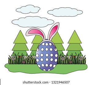 easter egg with bunny ears