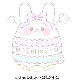 El conejo de huevos de Pascua se enoja