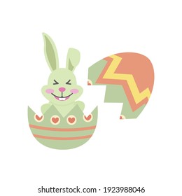 
Easter Egg Bunny Green Flat Icon