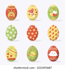 Easter egg and bunny illustration design
