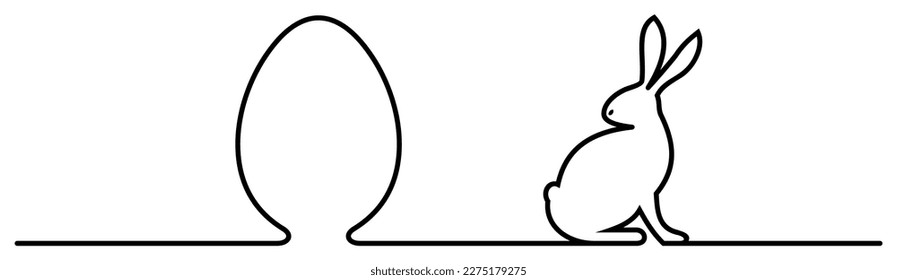 Easter egg and bunny vector in Black. White isolated background.
Outline Easter Symbol Ornament.
Useable for Happy Easter greeting cards, emails and calendar etc.