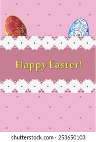 Easter egg card 12 vector illustration