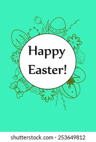 Easter egg card 4 vector illustration
