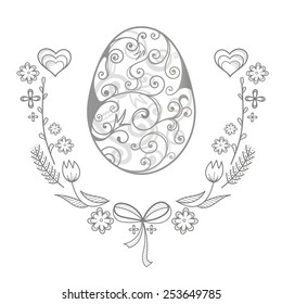 Easter egg card 9 vector illustration