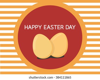 Easter egg card, vector illustration.