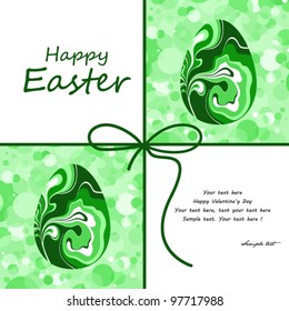 Easter egg. Easter card with egg. Vector illustration.