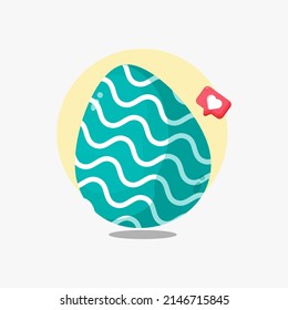 Easter egg cartoon icon design