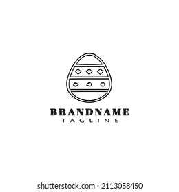 easter egg cartoon logo template icon design black modern simple vector illustration