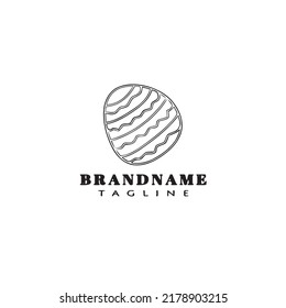easter egg cartoon logo template icon design black modern simple vector illustration