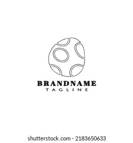 easter egg cartoon logo template icon design black modern simple vector illustration