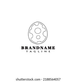 easter egg cartoon logo template icon design black modern simple vector illustration