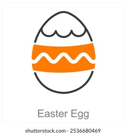 Easter Egg and celebration icon concept