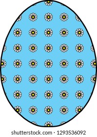 Easter egg chamomile joy holiday color