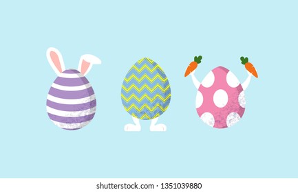 Easter egg easter character colorful