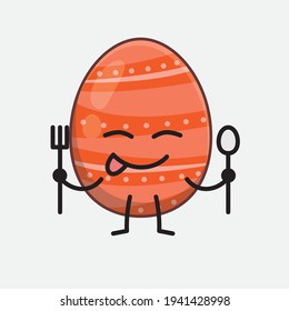 Personaje de Huevo de Pascua con cara linda, manos simples y líneas de piernas en fondo aislado. Estilo de dibujo animado plano.