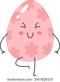 Carácter de huevo de Pascua Risa Ilustración vectorial