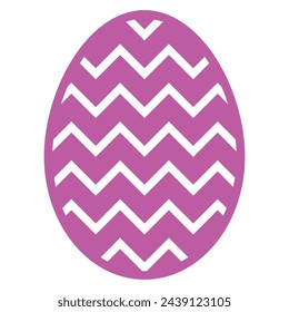 Easter egg with chevron pattern