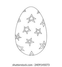 Easter egg chicken farm food. Isolated contour symbol black illustration