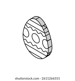 easter egg chicken farm food isometric icon vector. easter egg chicken farm food sign. isolated symbol illustration