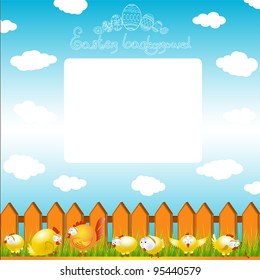 easter egg chicken hen color background
