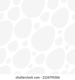 Easter egg. Chicken egg is white. Repeating vector pattern. Isolated background. Flat style. Seamless holiday ornament. Easter background from eggs. Happy Easter. Fragile shell. Idea for web design