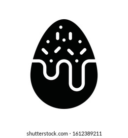 Easter egg with chocolate related sweets and candy vector in solid design