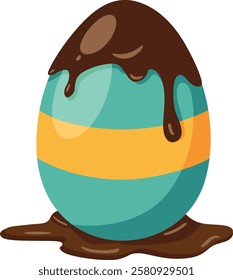 Easter Egg with Chocolate Topping