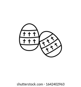 Easter egg, Christianity icon. Simple line, outline vector religion icons for ui and ux, website or mobile application