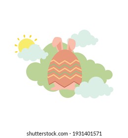 Easter Egg Cloud Icon Design