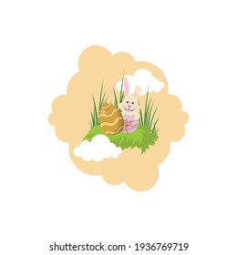 Easter Egg Cloud Icon Design
