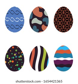 Colección de huevos de Pascua con adorno