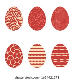 Colección de huevos de Pascua con adorno