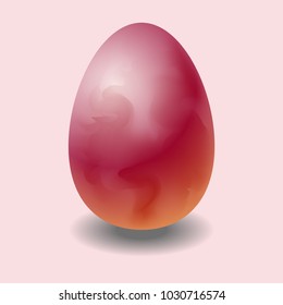 Easter egg with color overflows. Vector illustration.
