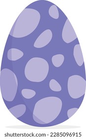 Easter egg with color pattern, standing with shadow. vector illustration EPS.