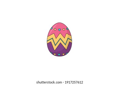 Línea de relleno colorido de huevo de Pascua