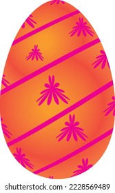 Easter egg, colorful easter on white background