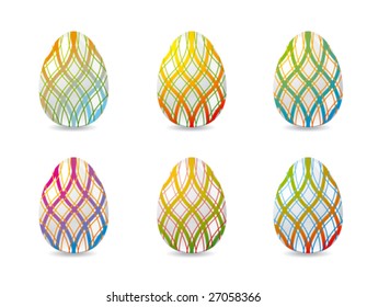 Easter egg with colorful pattern
