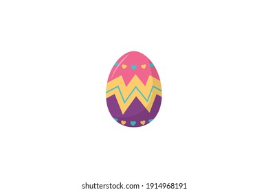 Easter Egg Colorful Vector Icon
