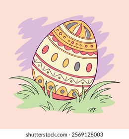 Easter egg colorful vector illustration
