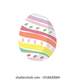 Icono plano colorido de huevo de Pascua