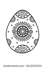 Easter egg coloring book in the style of Dymkovsky painting. 