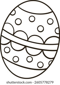 Easter Egg Coloring Lines Pattern