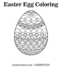 Easter Egg Coloring Page For Adult