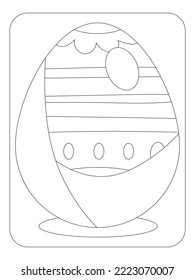 Easter egg Coloring page for kids 